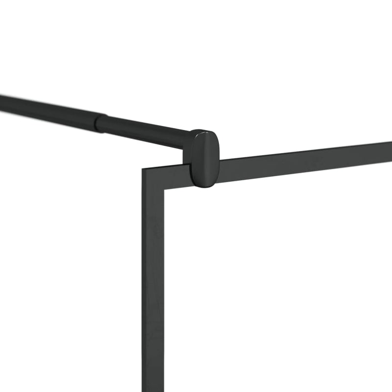 vidaXL fekete zuhanyfal átlátszó ESG üveggel 100 x 195 cm