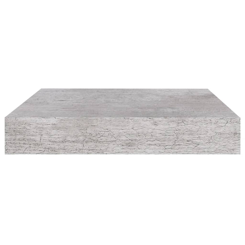 vidaXL 2 db betonszürke MDF lebegő fali polc 23 x 23,5 x 3,8 cm