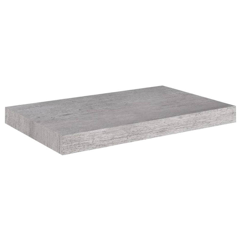 vidaXL 4 db betonszürke MDF lebegő fali polc 50 x 23 x 3,8 cm
