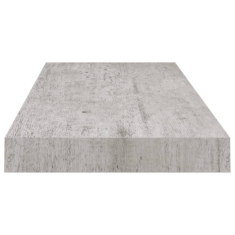 vidaXL betonszürke MDF lebegő fali polc 60 x 23,5 x 3,8 cm