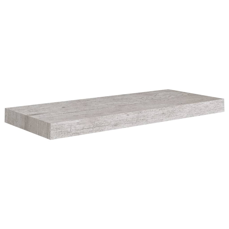 vidaXL 4 db betonszürke MDF lebegő fali polc 60 x 23,5 x 3,8 cm
