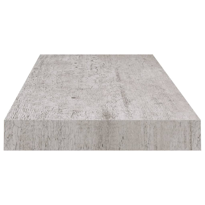 vidaXL 4 db betonszürke MDF lebegő fali polc 60 x 23,5 x 3,8 cm