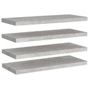vidaXL 4 db betonszürke MDF lebegő fali polc 80 x 23,5 x 3,8 cm