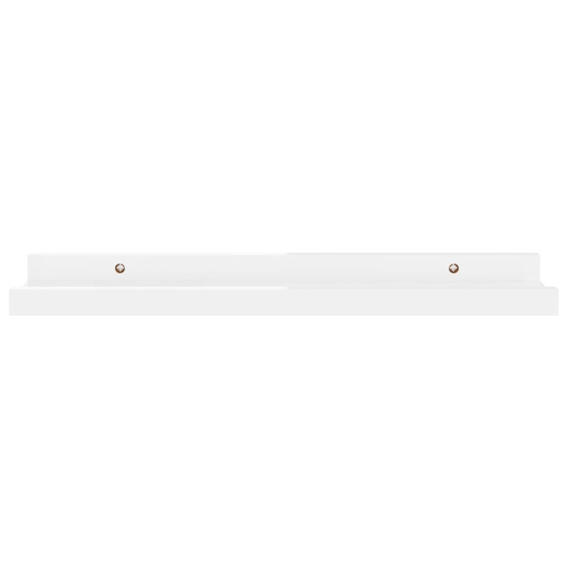 vidaXL 2 db magasfényű fehér fali polc 40 x 9 x 3 cm