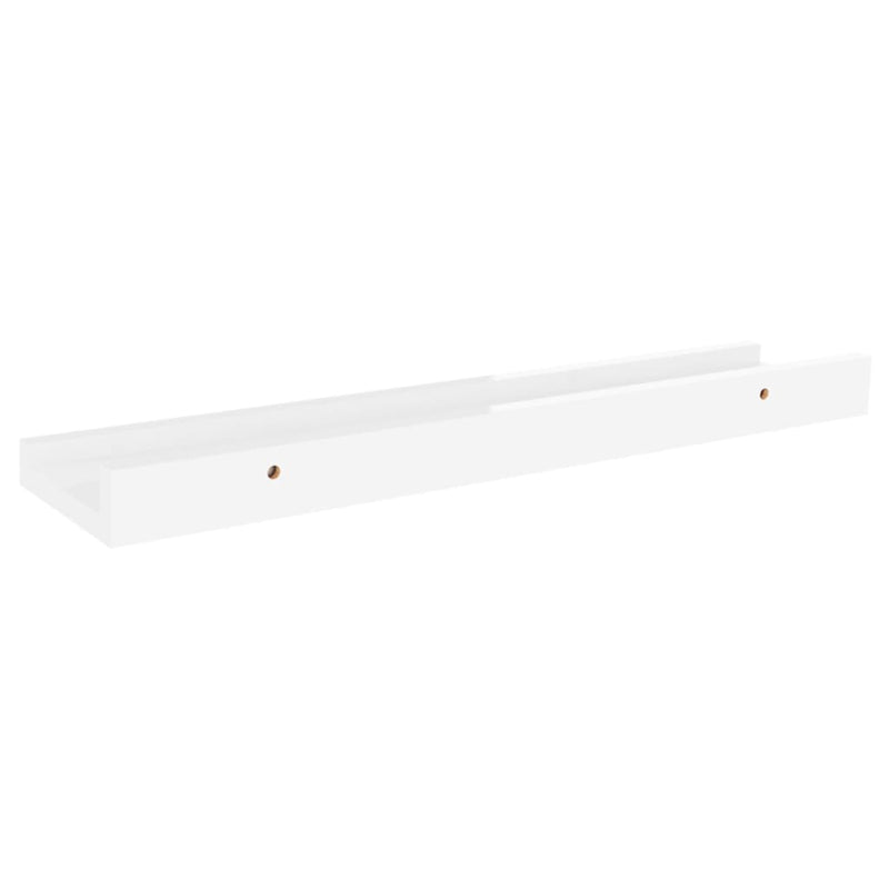 vidaXL 2 db magasfényű fehér fali polc 40 x 9 x 3 cm