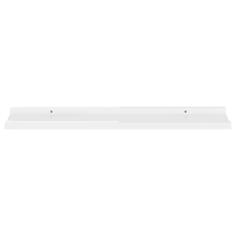 vidaXL 2 db magasfényű fehér fali polc 80 x 9 x 3 cm