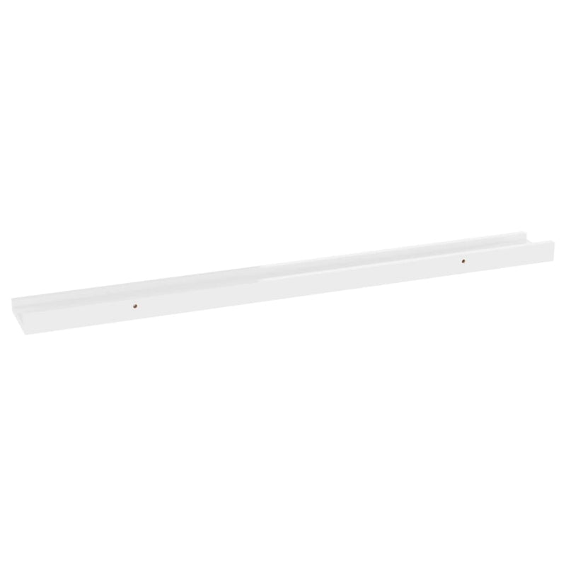 vidaXL 2 db magasfényű fehér fali polc 80 x 9 x 3 cm
