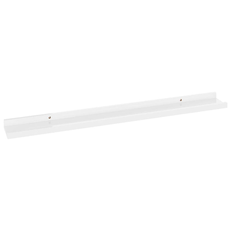 vidaXL 2 db magasfényű fehér fali polc 80 x 9 x 3 cm