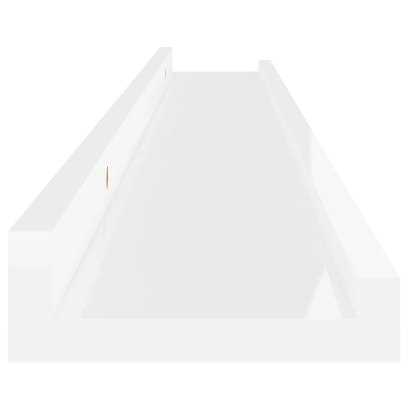 vidaXL 2 db magasfényű fehér fali polc 80 x 9 x 3 cm