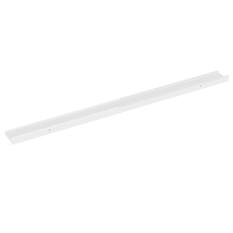 vidaXL 2 db magasfényű fehér fali polc 115 x 9 x 3 cm