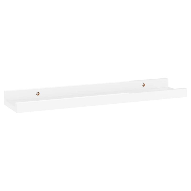 vidaXL 4 db magasfényű fehér fali polc 40 x 9 x 3 cm