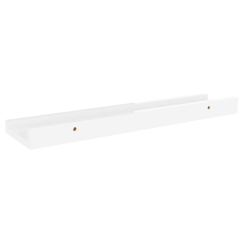 vidaXL 4 db magasfényű fehér fali polc 40 x 9 x 3 cm