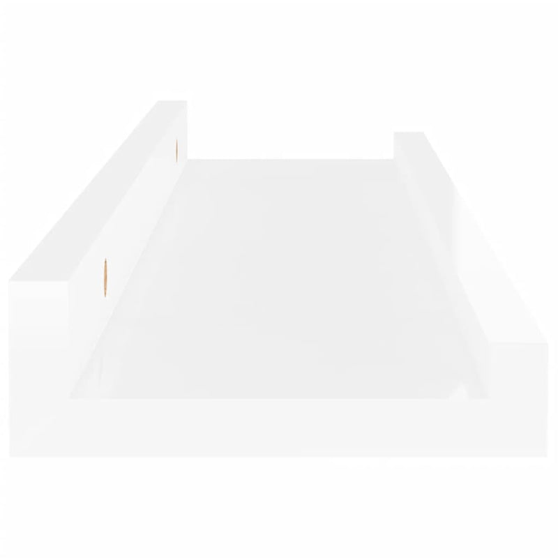 vidaXL 4 db magasfényű fehér fali polc 40 x 9 x 3 cm