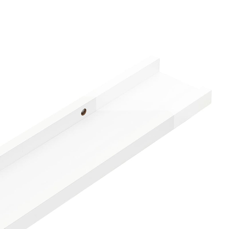 vidaXL 4 db magasfényű fehér fali polc 40 x 9 x 3 cm