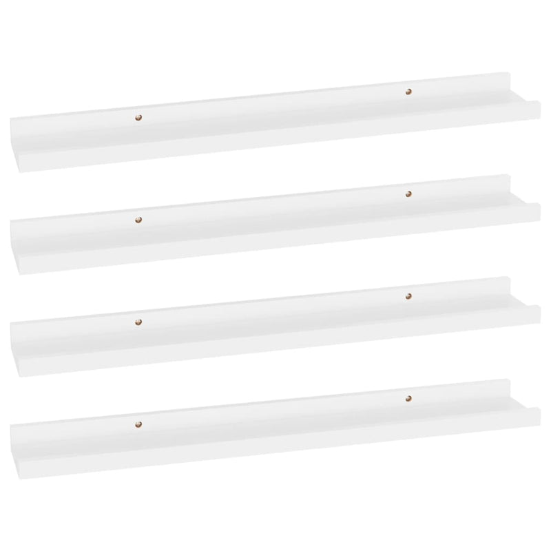 vidaXL 4 db fehér fali polc 60 x 9 x 3 cm