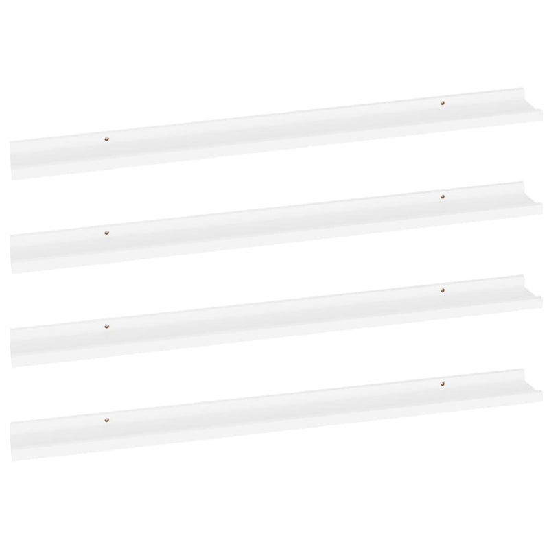 vidaXL 4 db fehér fali polc 100 x 9 x 3 cm