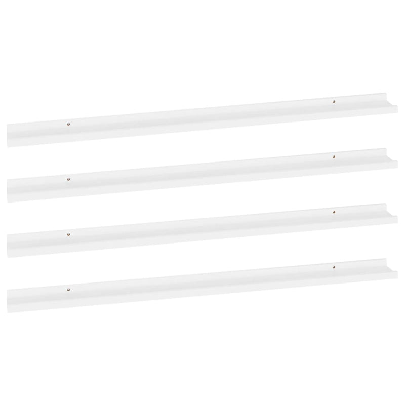 vidaXL 4 db fehér fali polc 115 x 9 x 3 cm