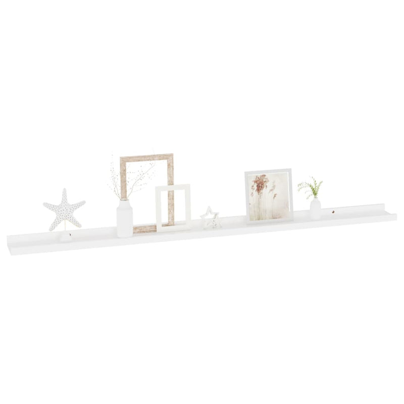 vidaXL 4 db fehér fali polc 115 x 9 x 3 cm