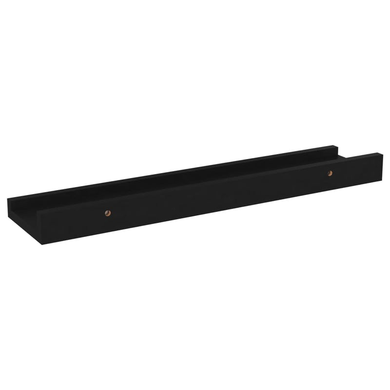 vidaXL 4 db fekete fali polc 40 x 9 x 3 cm