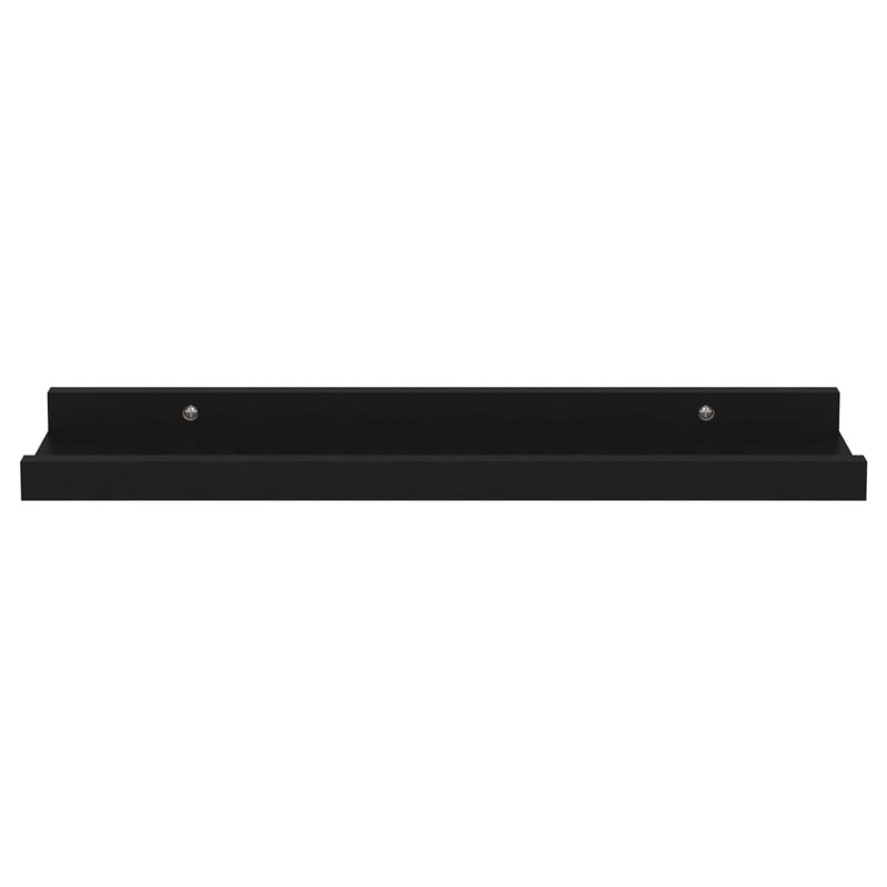 vidaXL 4 db fekete fali polc 40 x 9 x 3 cm