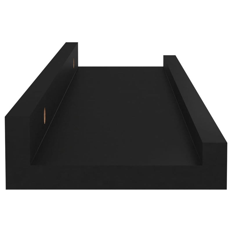 vidaXL 4 db fekete fali polc 40 x 9 x 3 cm