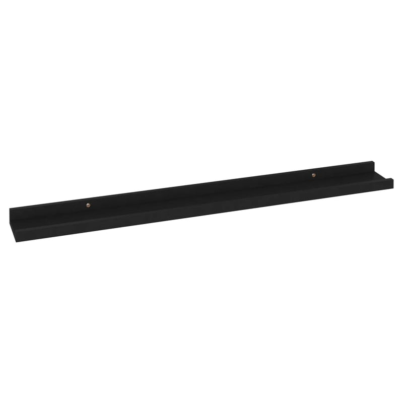 vidaXL 4 db fekete fali polc 80 x 9 x 3 cm