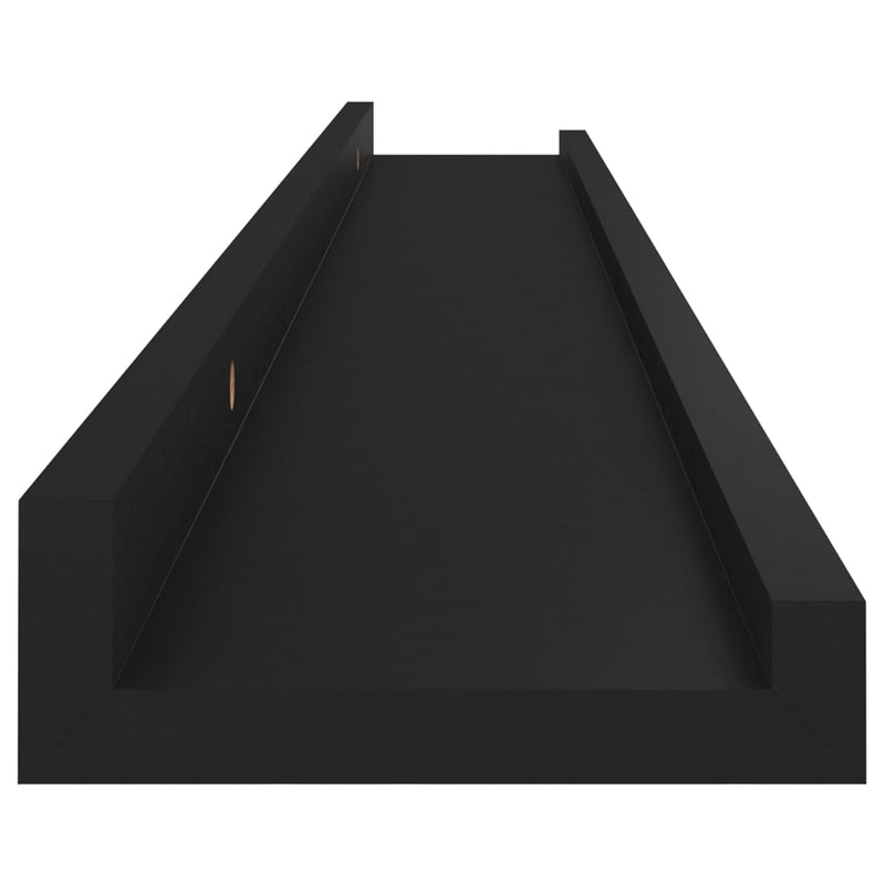 vidaXL 4 db fekete fali polc 80 x 9 x 3 cm