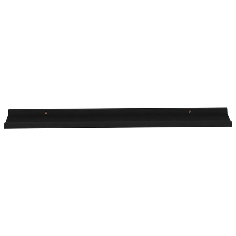 vidaXL 4 db fekete fali polc 100 x 9 x 3 cm