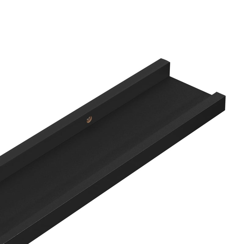 vidaXL 4 db fekete fali polc 100 x 9 x 3 cm