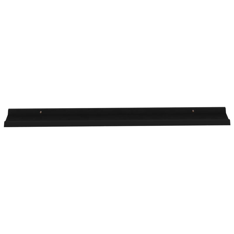 vidaXL 4 db fekete fali polc 115 x 9 x 3 cm