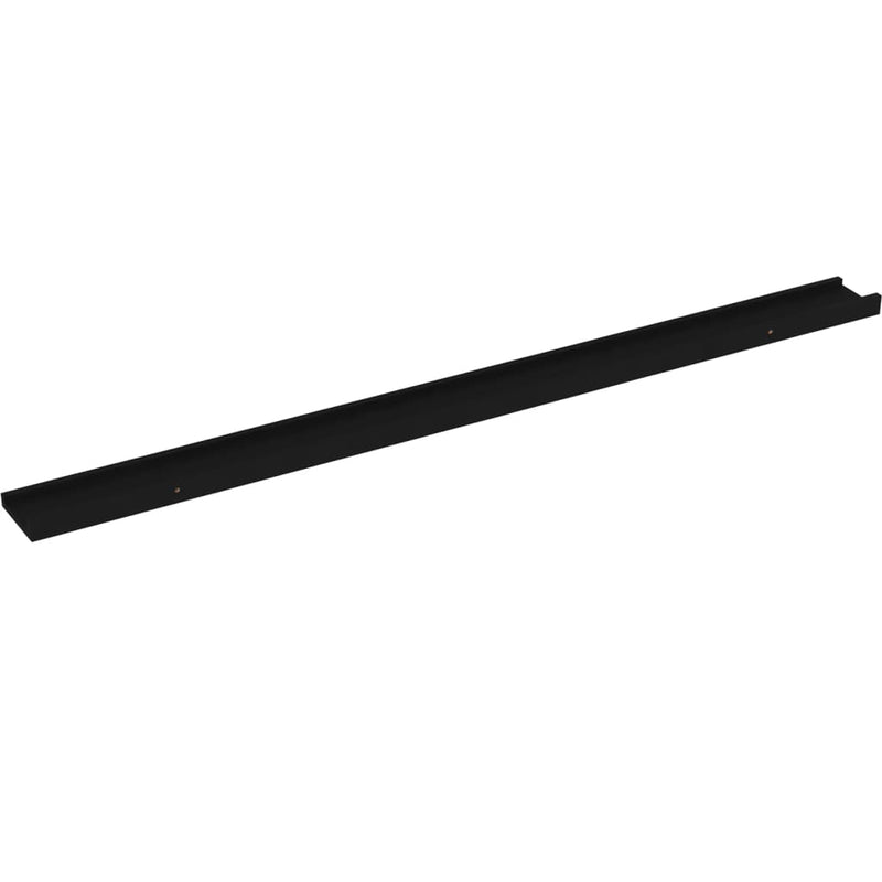vidaXL 4 db fekete fali polc 115 x 9 x 3 cm