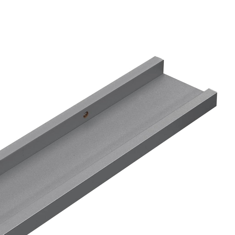 vidaXL 2 db szürke fali polc 100 x 9 x 3 cm