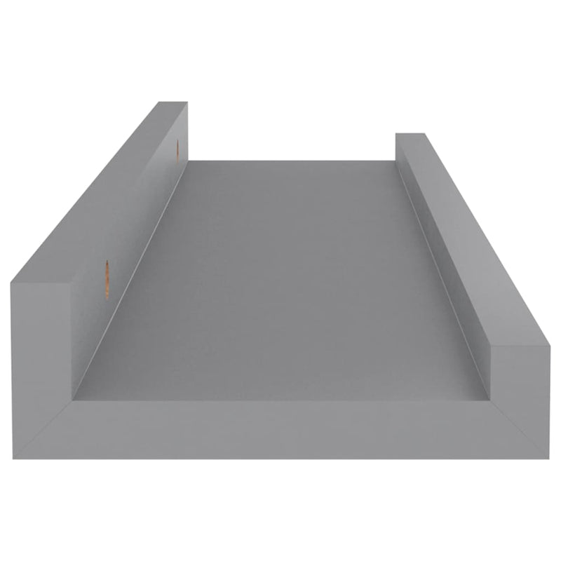vidaXL 4 db szürke fali polc 40 x 9 x 3 cm