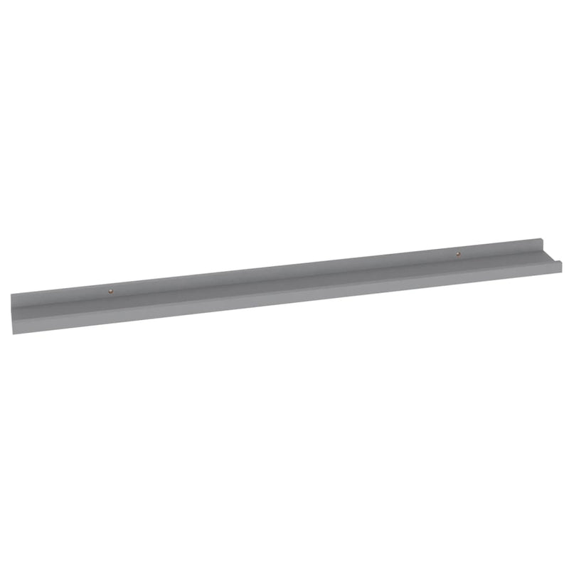 vidaXL 4 db szürke fali polc 100 x 9 x 3 cm