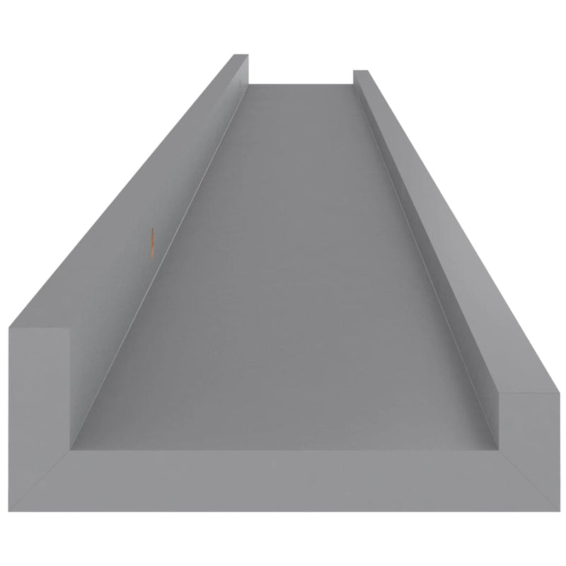 vidaXL 4 db szürke fali polc 100 x 9 x 3 cm