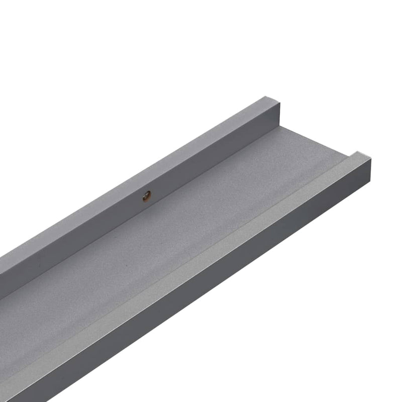 vidaXL 4 db szürke fali polc 100 x 9 x 3 cm