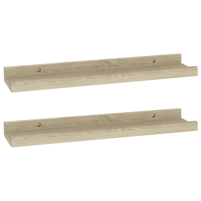 vidaXL 2 db sonoma tölgy színű fali polc 40 x 9 x 3 cm