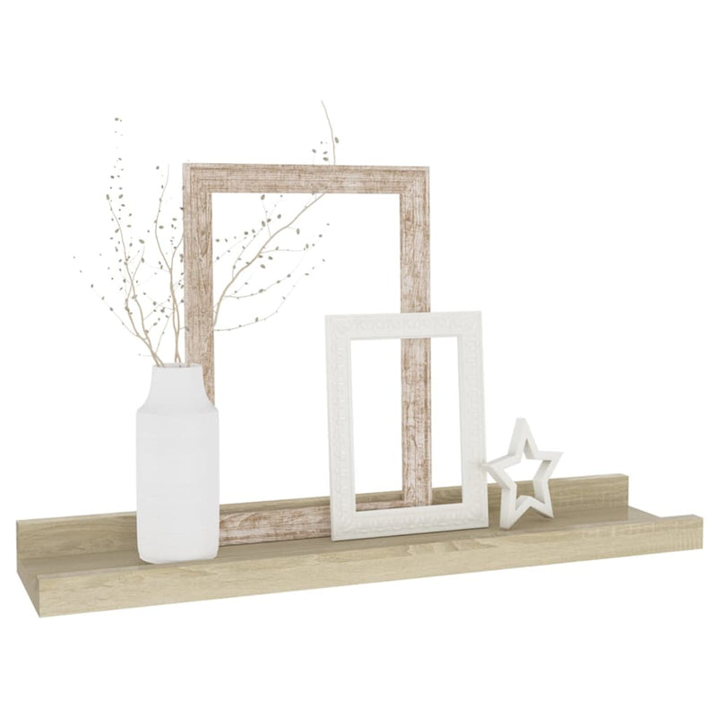 vidaXL 2 db sonoma tölgy színű fali polc 40 x 9 x 3 cm