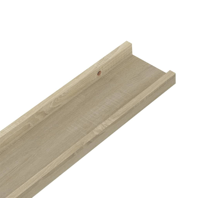 vidaXL 2 db sonoma tölgy színű fali polc 115 x 9 x 3 cm