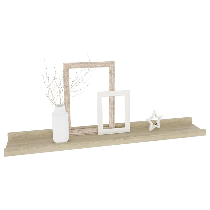 vidaXL 4 db sonoma tölgy színű fali polc 60 x 9 x 3 cm