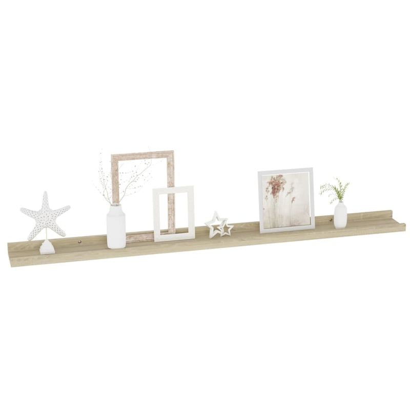 vidaXL 4 db sonoma tölgy színű fali polc 100 x 9 x 3 cm
