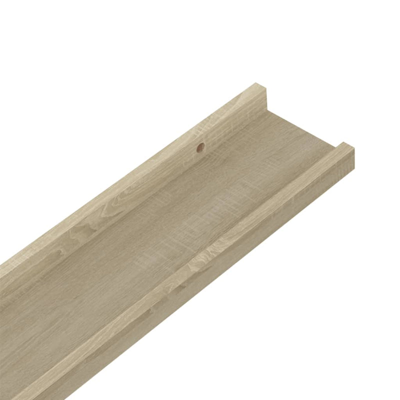 vidaXL 4 db sonoma tölgy színű fali polc 115 x 9 x 3 cm