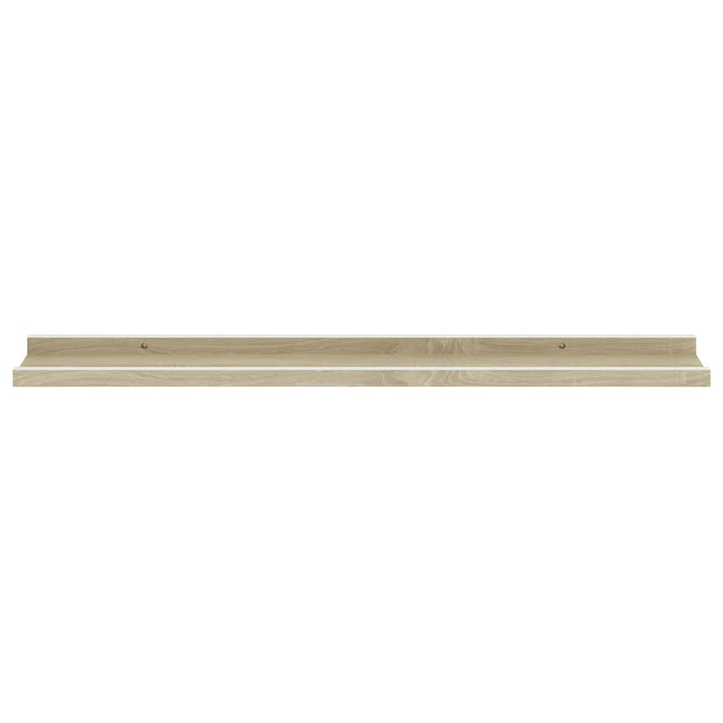 vidaXL 2 db fehér és sonoma tölgy színű fali polc 80 x 9 x 3 cm