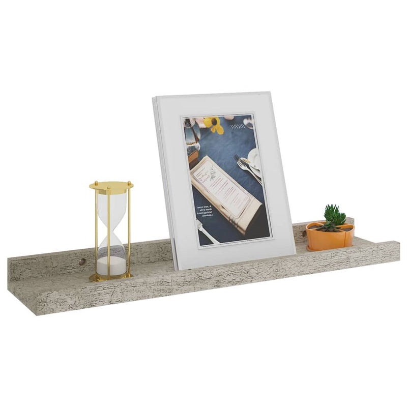 vidaXL 4 db betonszürke fali polc 40 x 9 x 3 cm