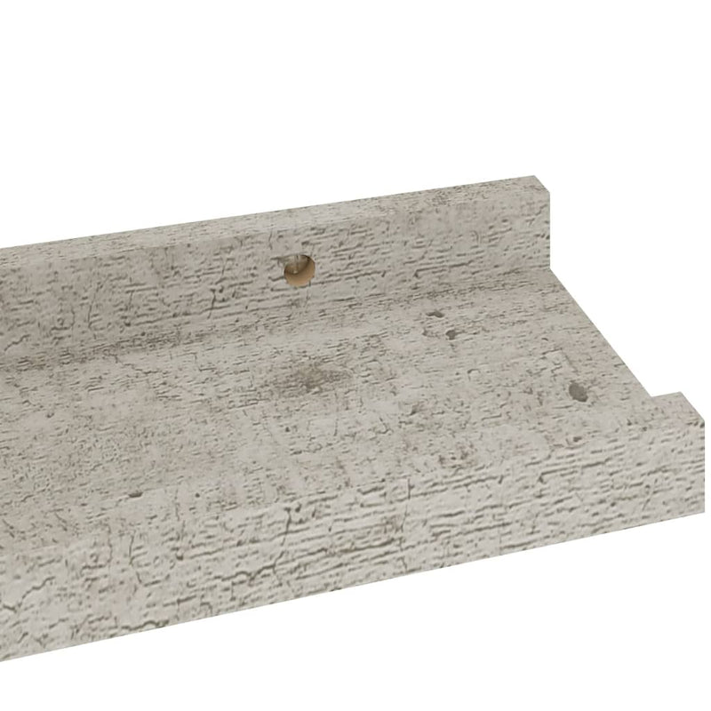 vidaXL 4 db betonszürke fali polc 40 x 9 x 3 cm