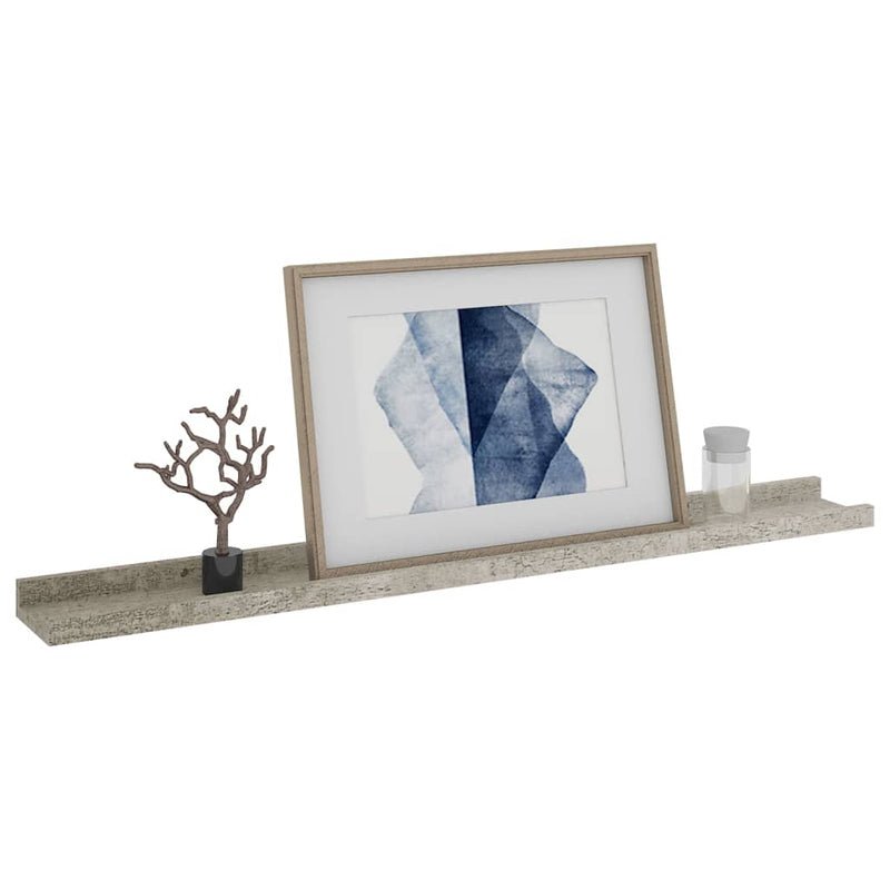 vidaXL 4 db betonszürke fali polc 80 x 9 x 3 cm