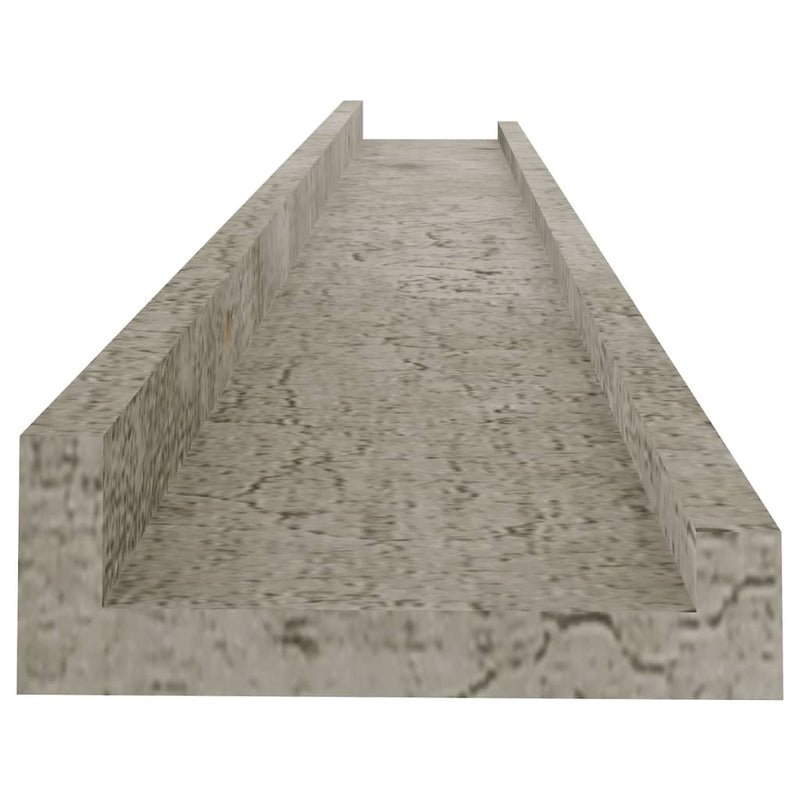 vidaXL 4 db betonszürke fali polc 80 x 9 x 3 cm