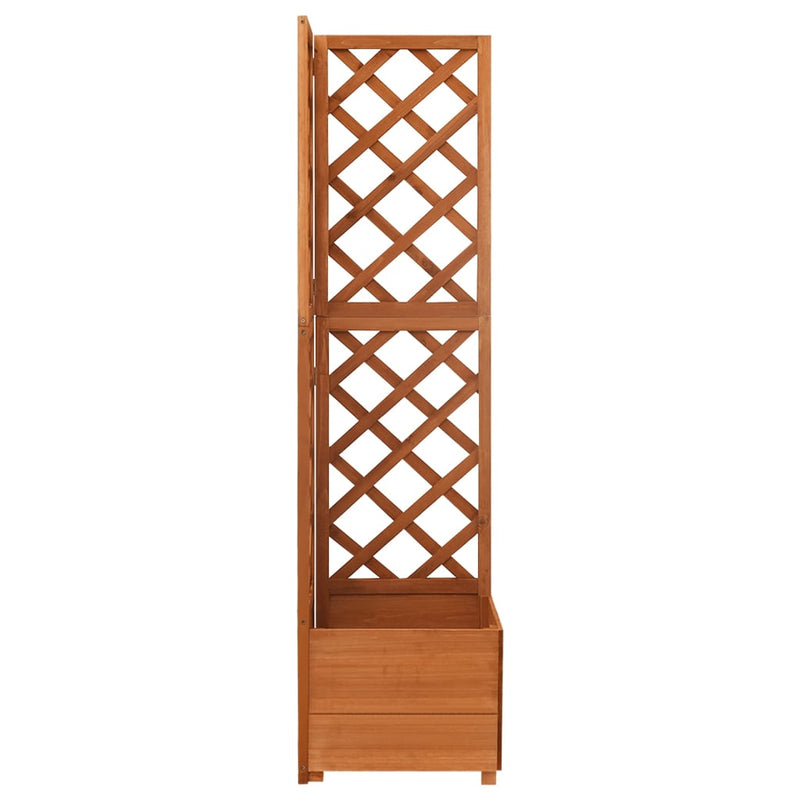 vidaXL tömör fenyőfa rácsos sarok-ültetőláda 40 x 40 x 150 cm