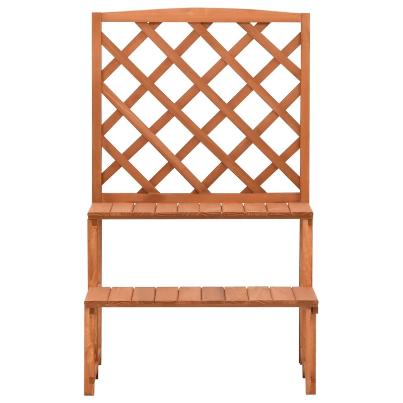 vidaXL tömör fenyőfa rácsos virágtartó állvány 70 x 42 x 115 cm