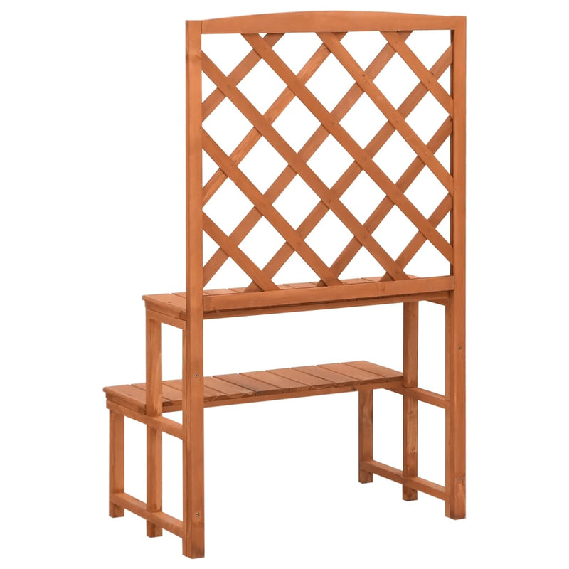 vidaXL tömör fenyőfa rácsos virágtartó állvány 70 x 42 x 115 cm